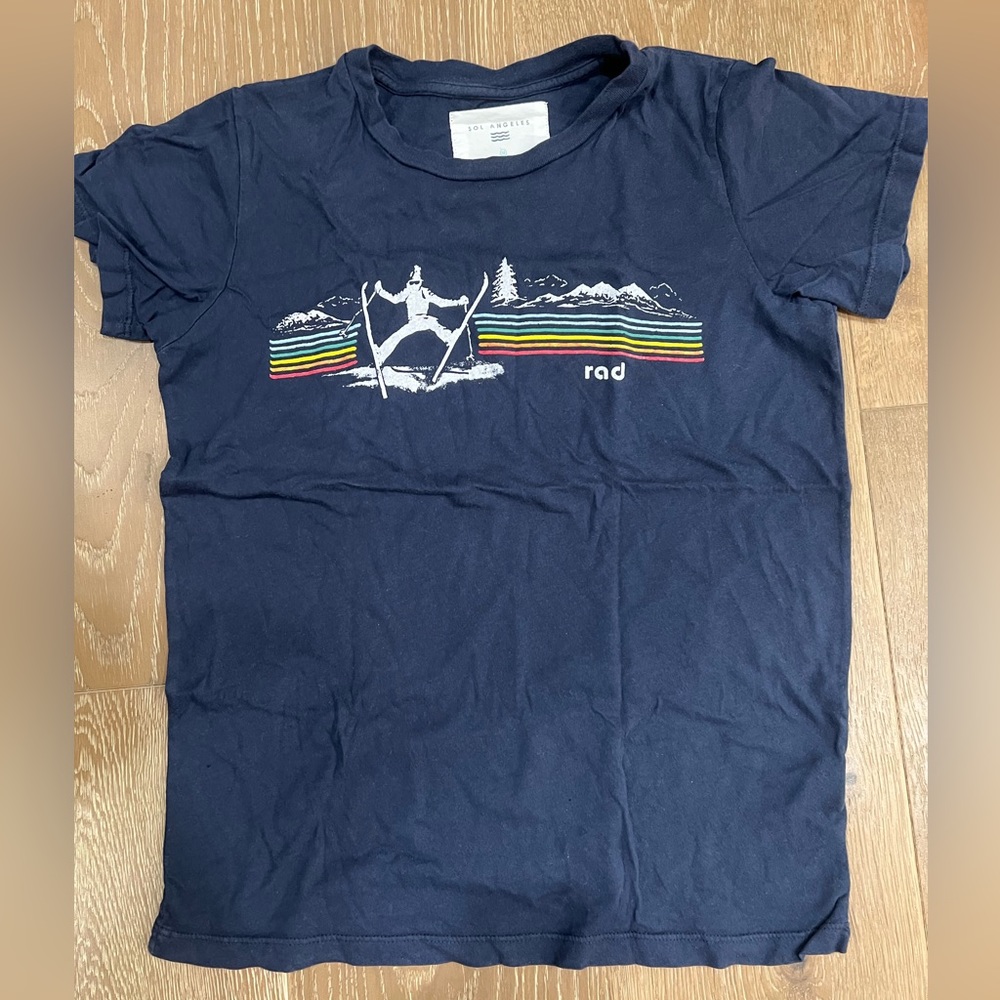 Sol Angeles Boys Ski Graphic Logo Tee - Sz 12 100% cotton